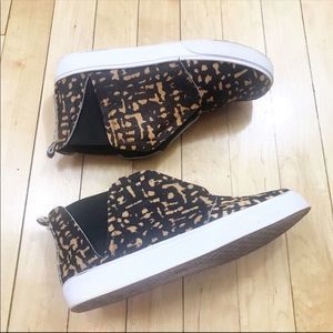 Kaanas Calf Hair Leopard Chelsea Sneaker S…
